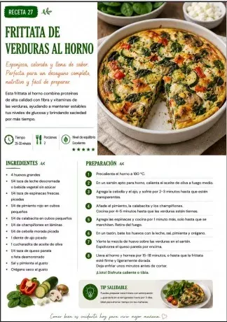 Receta de frittata de verduras al horno