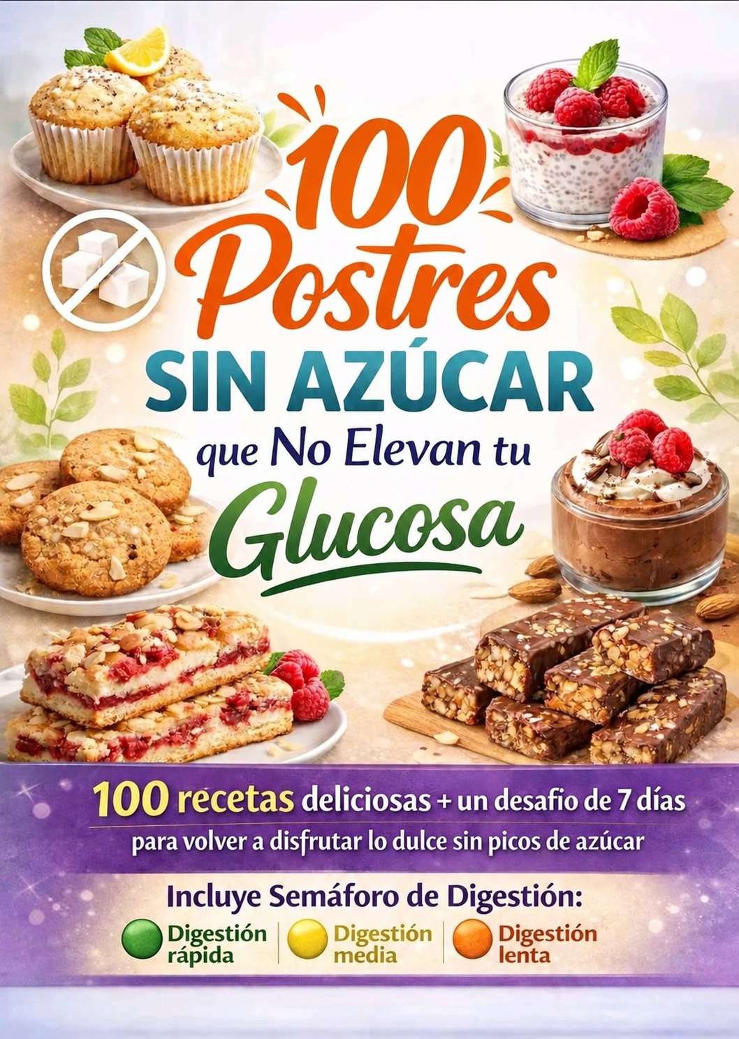 Portada de 100 Postres Sin Azúcar