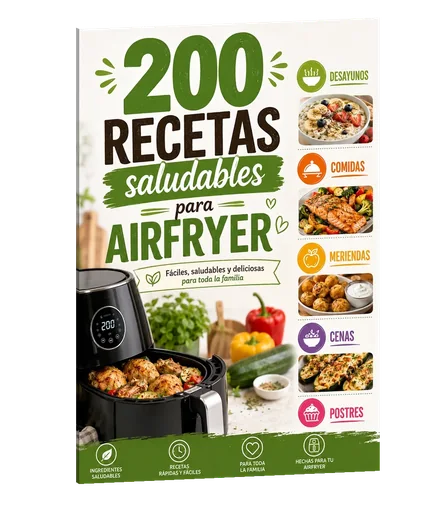 Portada de 200 Recetas Saludables para Airfryer