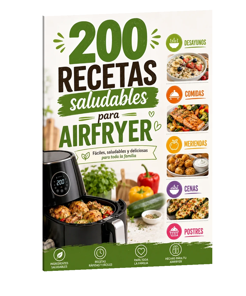 Portada de 200 Recetas Saludables para Airfryer