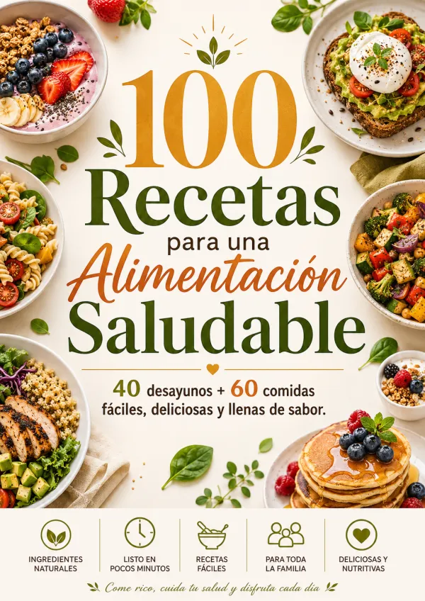 Portada de 100 Recetas para Controlar tu Glucosa