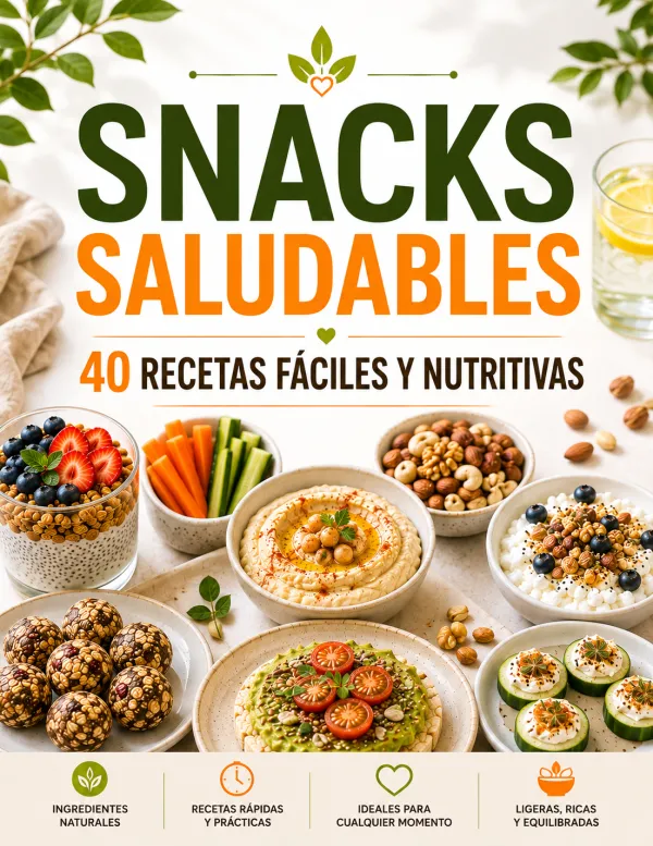 Portada de Snacks Saludables para Diabéticos