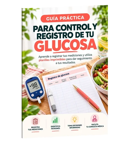 Portada de la Guía Práctica para Control y Registro de tu Glucosa