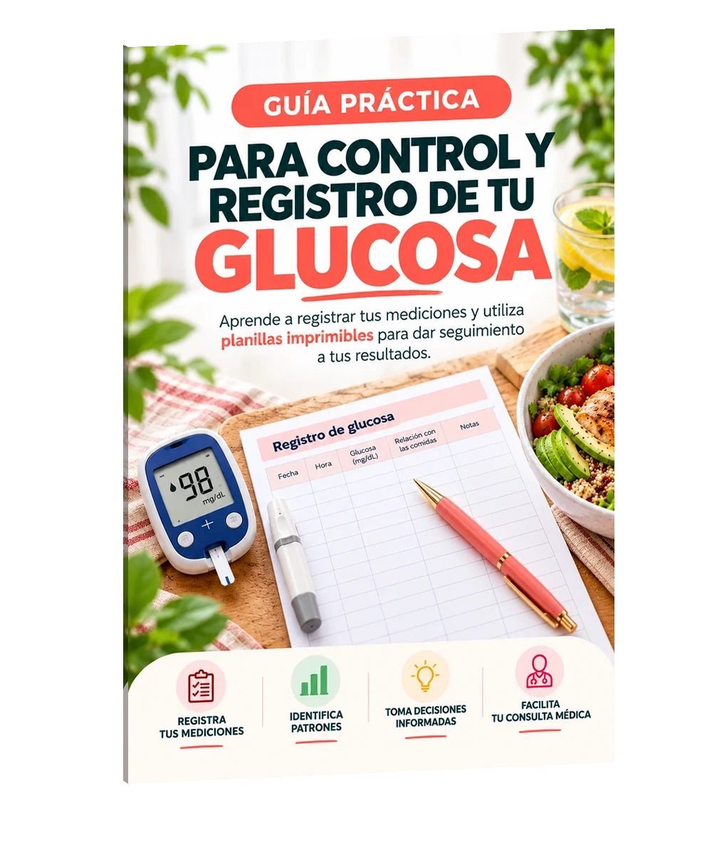 Portada de la Guía Práctica para Control y Registro de tu Glucosa